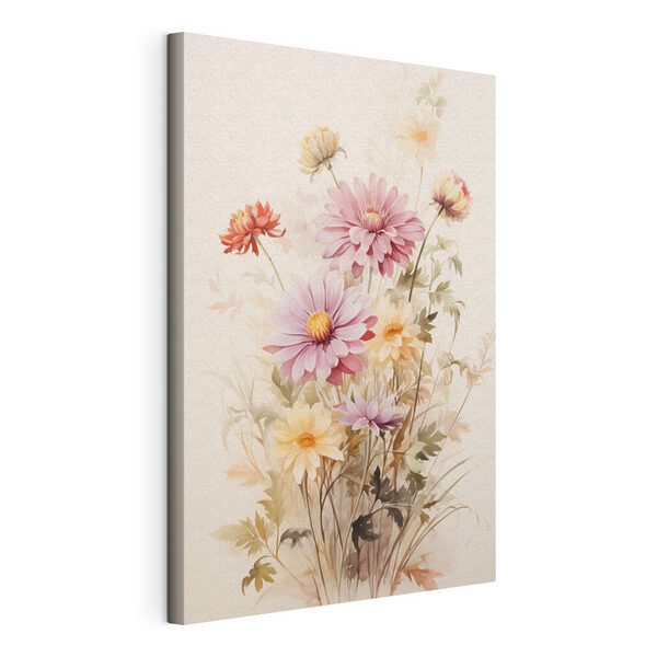 Peinture représentant des fleurs sur fond blanc Tableaux Peinture représentant des fleurs sur fond blanc