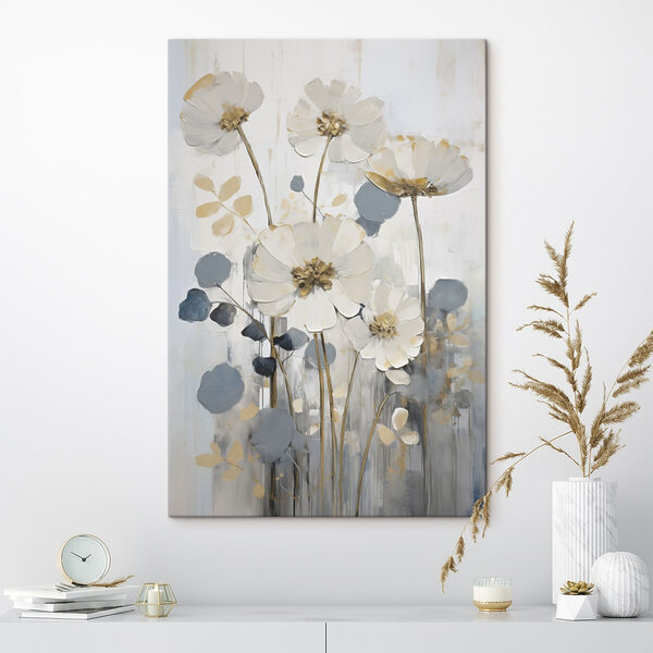 Peinture représentant des fleurs et des feuilles Tableaux Peinture représentant des fleurs et des feuilles
