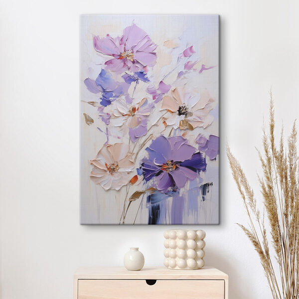 Peinture représentant des fleurs sur un fond blanc Tableaux Peinture représentant des fleurs sur un fond blanc