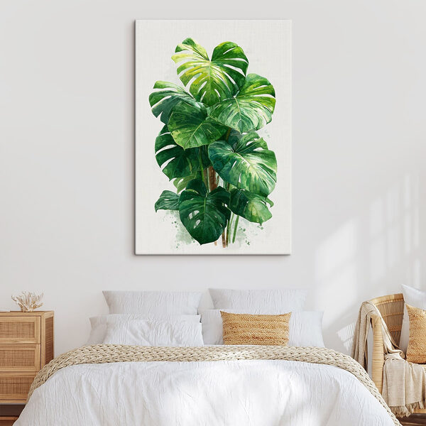 Tableaux Grande plante verte aux grandes feuilles