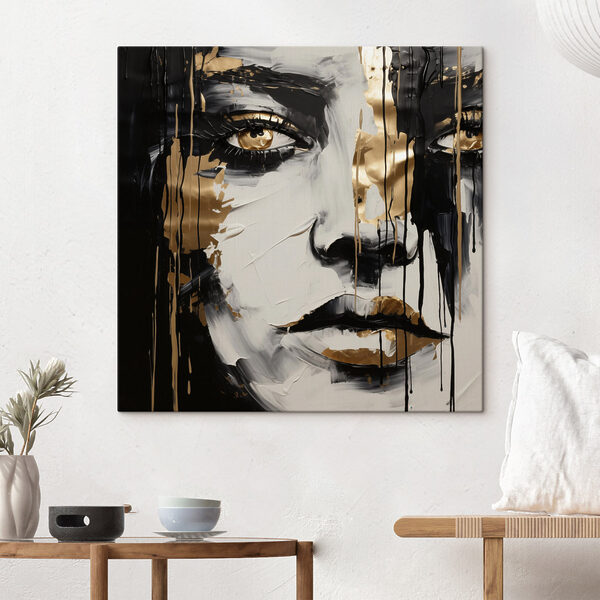 Tableaux Une beauté mystérieuse en noir et blanc