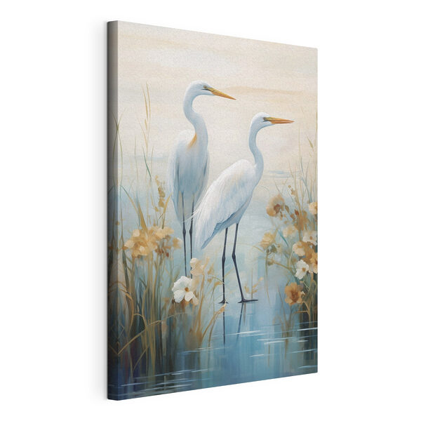 Tableau représentant des oiseaux dans l'eau Tableaux Tableau représentant des oiseaux dans l'eau