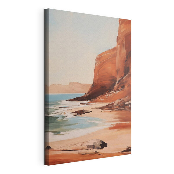 Peinture représentant une plage et des falaises Tableaux Peinture représentant une plage et des falaises