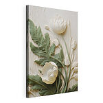 Tableaux Fleur blanche et verte