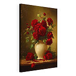 Tableaux Tableau représentant un vase de roses rouges