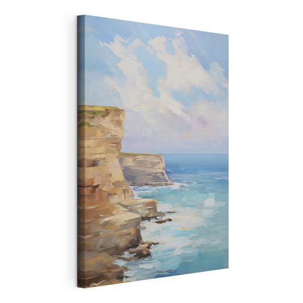 Peinture représentant une falaise au bord de l'océan Tableaux Peinture représentant une falaise au bord de l'océan