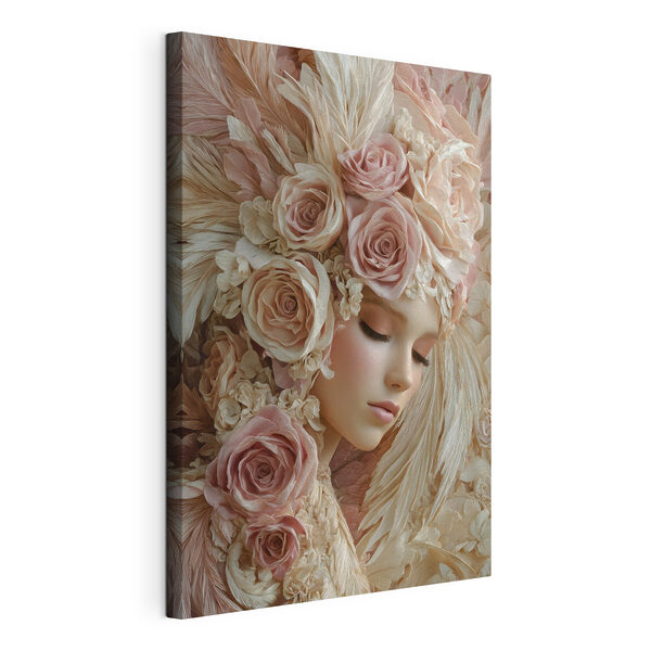 Tableaux Mannequin avec des fleurs dans les cheveux