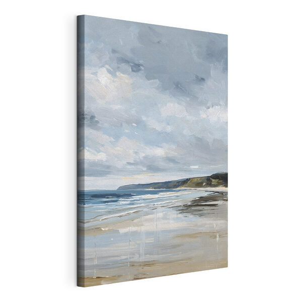 Tableaux Plage avec un plan d'eau et des collines