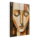 Tableaux - Portrait abstrait dans des tons ocres