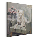 Tableaux Chien assis sur une chaise