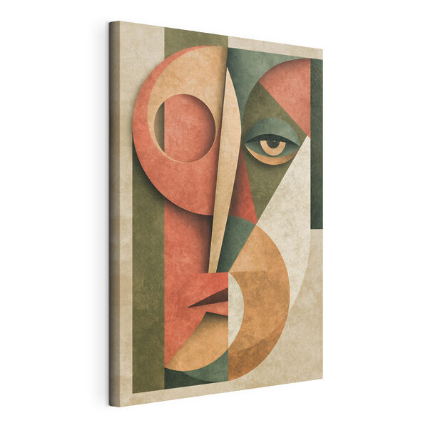 Œuvre d'art colorée représentant un visage Tableaux Œuvre d'art colorée représentant un visage