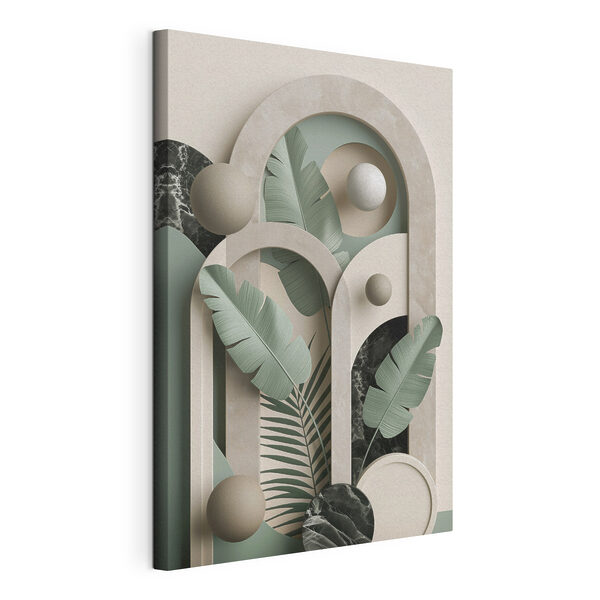 Tableaux Illustration représentant une plante avec des feuilles et des boules