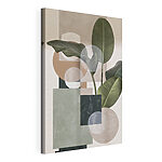 Tableaux Plante aux feuilles et aux formes géométriques