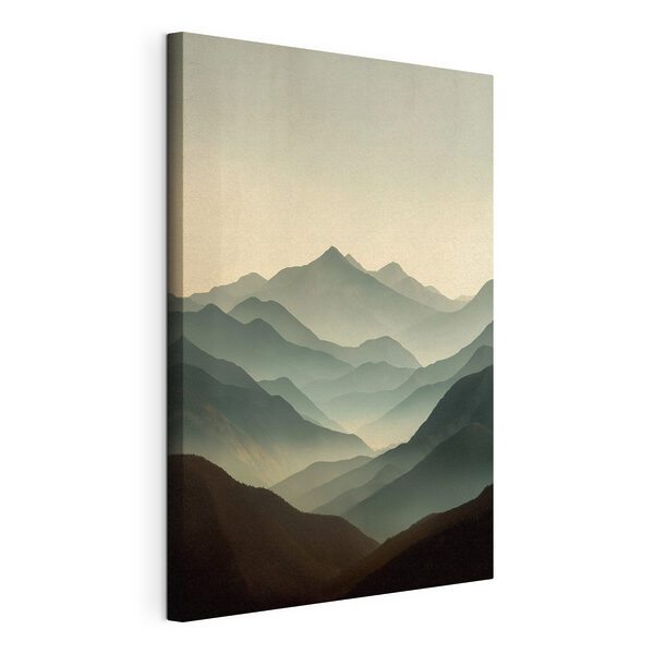 Chaîne de montagnes dans le brouillard Tableaux Chaîne de montagnes dans le brouillard