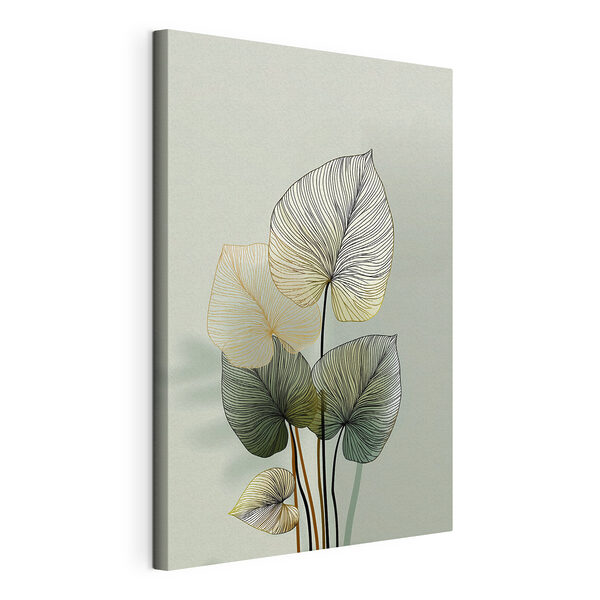 Des feuilles élégantes sur un fond doux Tableaux Des feuilles élégantes sur un fond doux