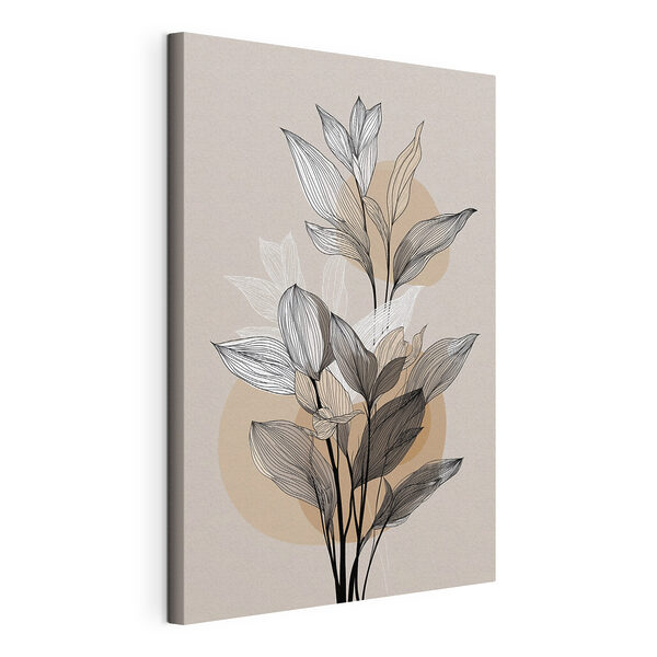 Tableaux Des feuilles élégantes sur un fond doux