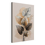 Tableaux Plante aux feuilles noires et blanches