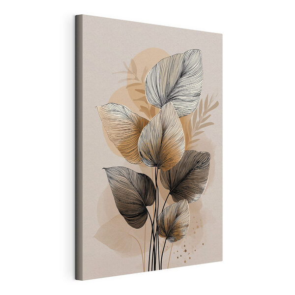 Plante aux feuilles noires et blanches Tableaux Plante aux feuilles noires et blanches