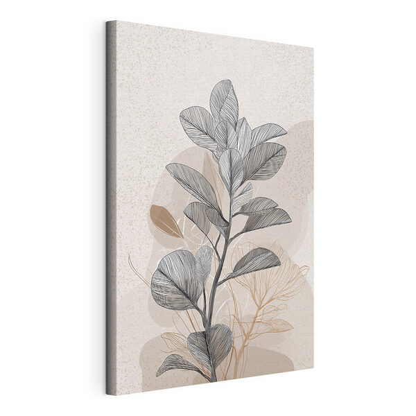 Plante aux feuilles noires et blanches Tableaux Plante aux feuilles noires et blanches