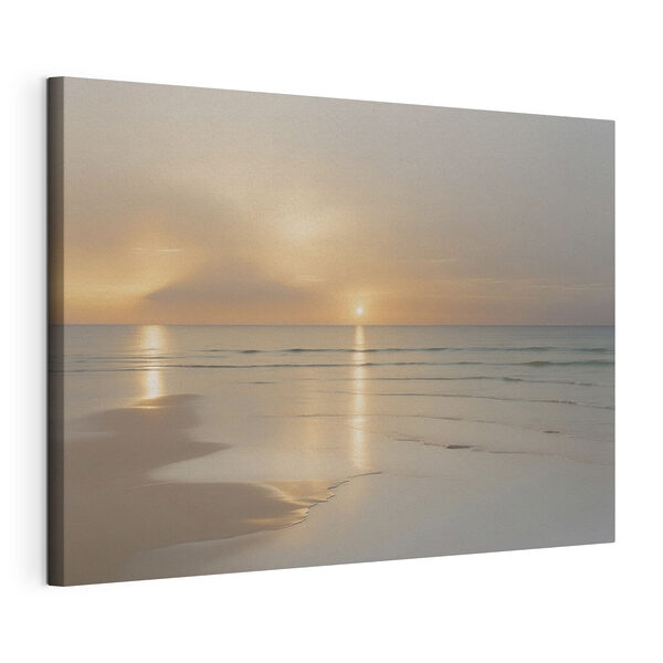 Coucher de soleil sur une plage Tableaux Coucher de soleil sur une plage