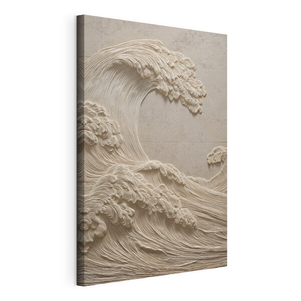 Tissu blanc à motifs de vagues Tableaux Tissu blanc à motifs de vagues