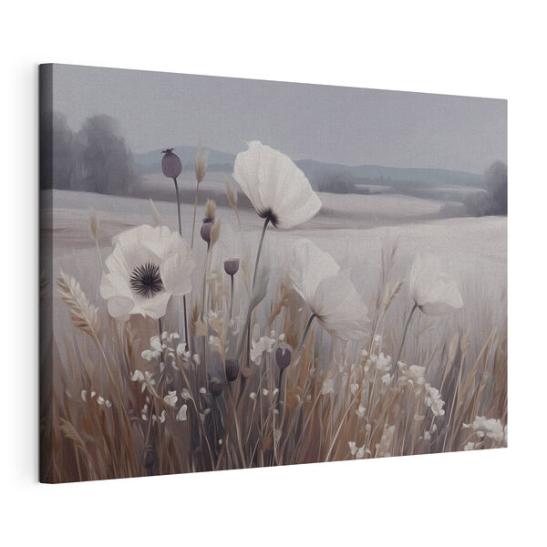 Tableaux Des fleurs délicates dans un paysage serein