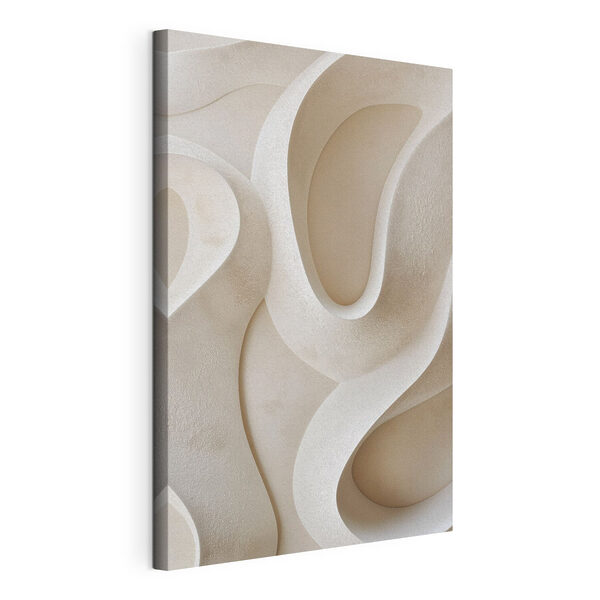 Tableaux Mur blanc orné de lignes courbes
