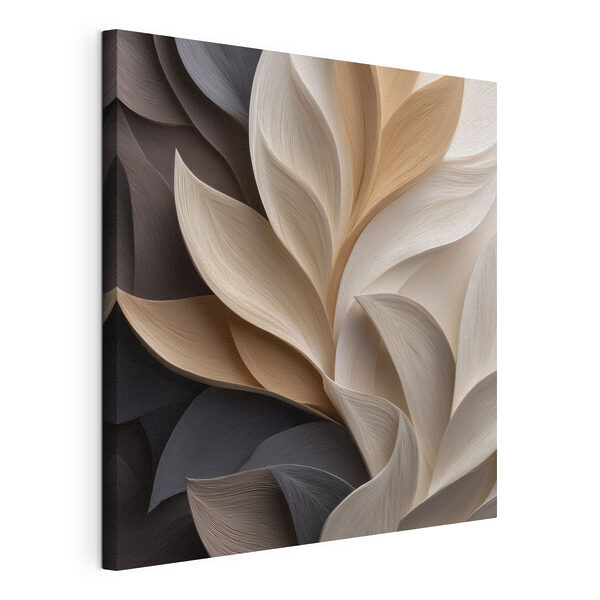 Tableaux Motif abstrait de feuilles dans des teintes douces