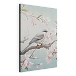 Tableaux Un oiseau sur une branche avec des fleurs