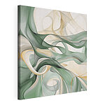 Tableaux Tourbillons verts et blancs