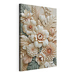 Tableaux Art floral aux teintes douces