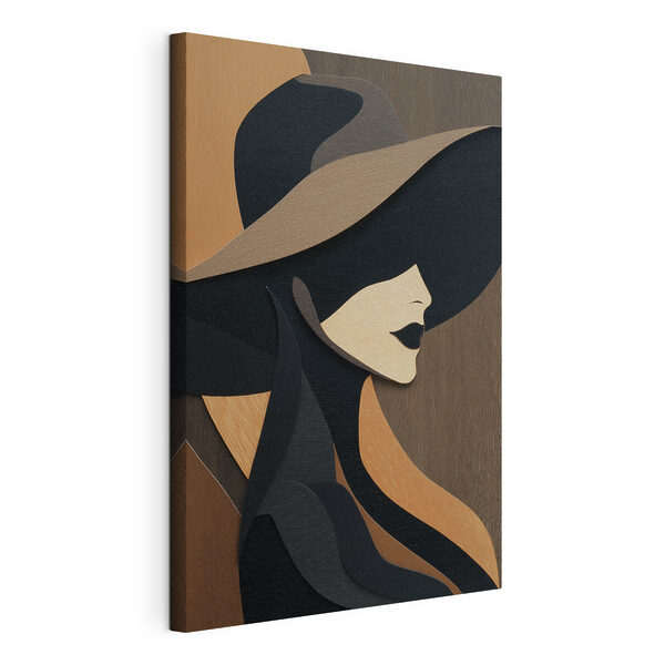 Une femme avec un chapeau Tableaux Une femme avec un chapeau