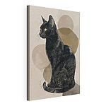 Tableaux Chat noir aux yeux jaunes