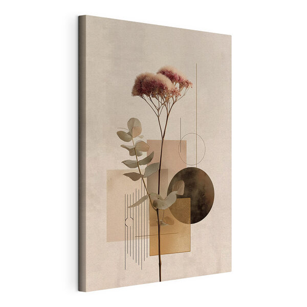 Plante avec des feuilles et des cercles Tableaux Plante avec des feuilles et des cercles
