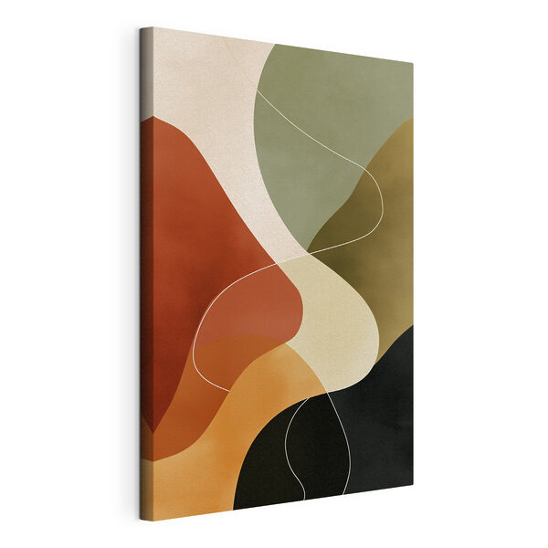 Œuvre d'art colorée avec des lignes blanches Tableaux Œuvre d'art colorée avec des lignes blanches