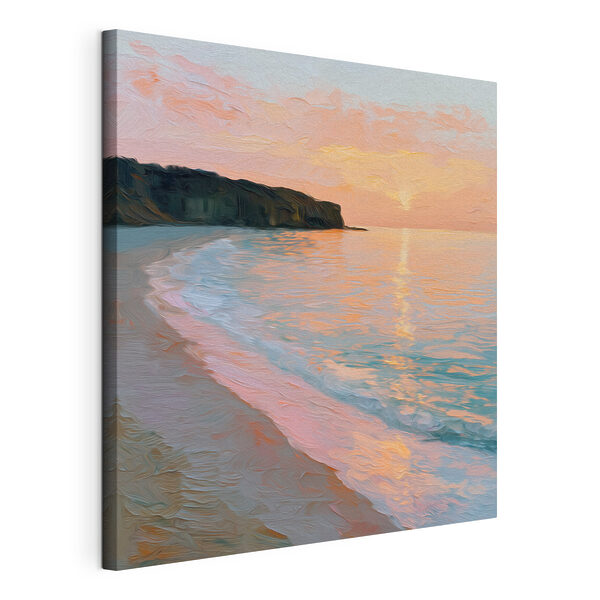 Plage avec des vagues et des falaises Tableaux Plage avec des vagues et des falaises