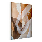 Tableaux Des formes fluides dans des tons chauds et discrets