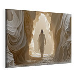 Tableaux Une personne marchant dans une grotte