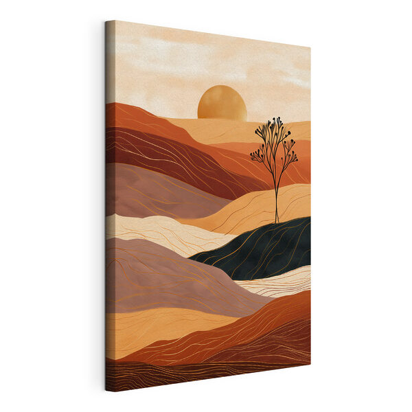 Paysage avec un arbre et des collines Tableaux Paysage avec un arbre et des collines