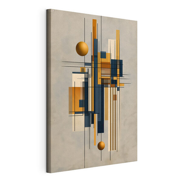 Tableaux Œuvre d'art représentant une balle et des carrés