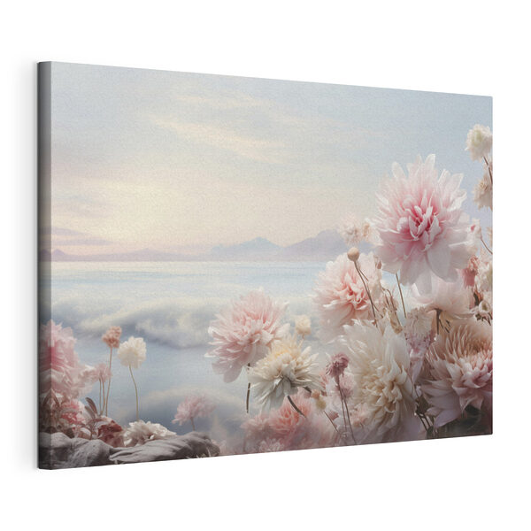Tableaux Bouquet de fleurs sur une falaise