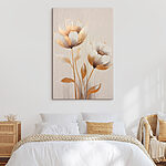 Tableaux Peinture représentant des fleurs sur un fond blanc