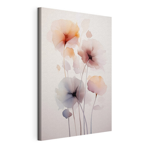 Peinture représentant des fleurs sur fond blanc Tableaux Peinture représentant des fleurs sur fond blanc