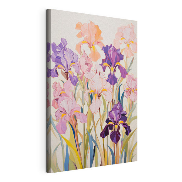 Tableaux Peinture représentant des fleurs sur fond blanc