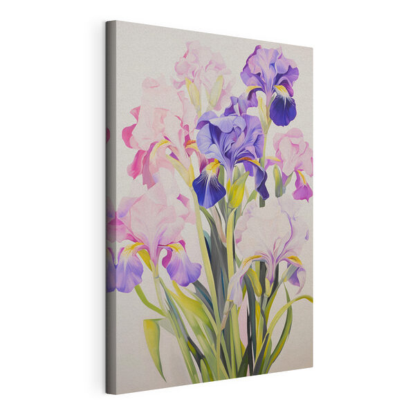 Peinture représentant des fleurs sur fond blanc Tableaux Peinture représentant des fleurs sur fond blanc