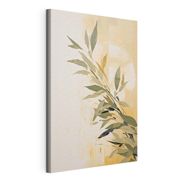 Peinture représentant une branche avec des feuilles Tableaux Peinture représentant une branche avec des feuilles