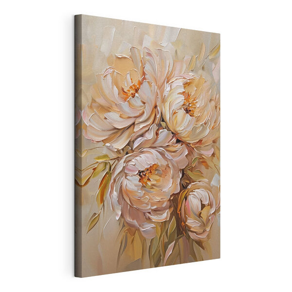 Peinture représentant des fleurs sur un fond blanc Tableaux Peinture représentant des fleurs sur un fond blanc