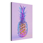 Tableaux Ananas coloré sur fond violet