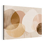 Tableaux Ensemble de cercles marron et blancs