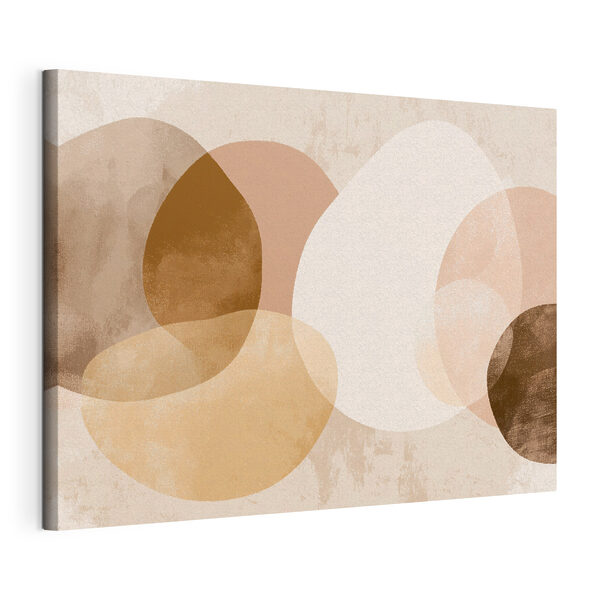 Ensemble de cercles marron et blancs Tableaux Ensemble de cercles marron et blancs
